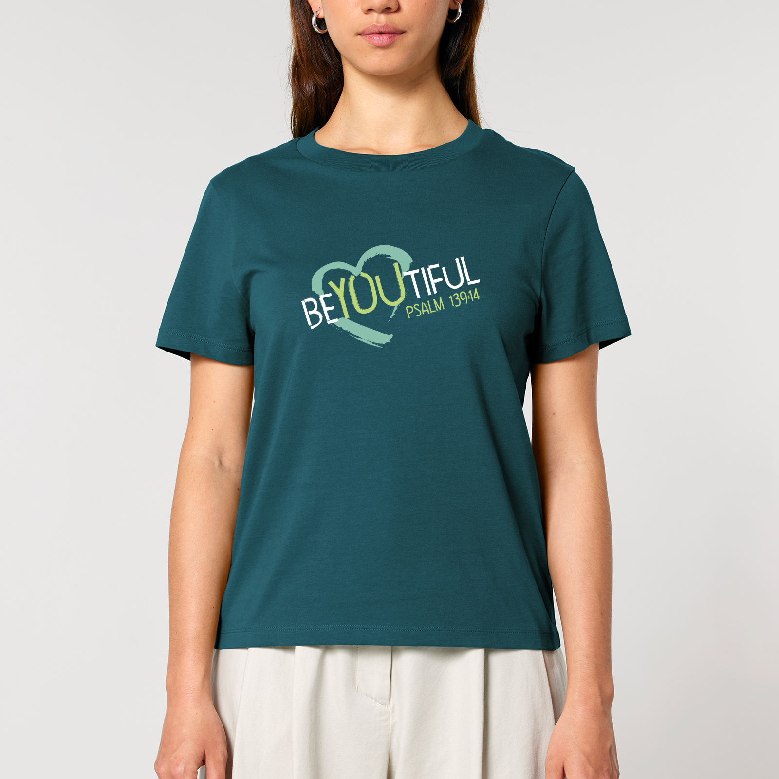 T-Shirt beyoutiful (petrol)-M