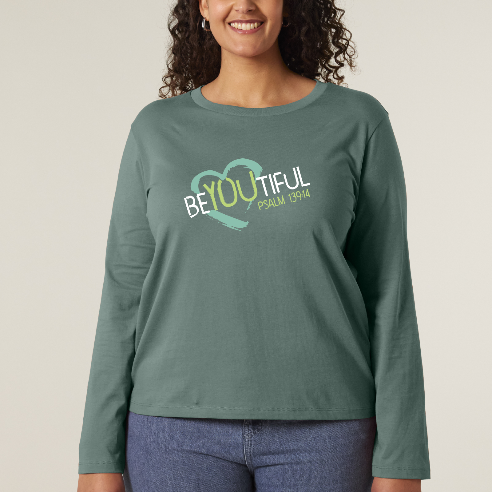 Longsleeve beyoutiful (grün)-S