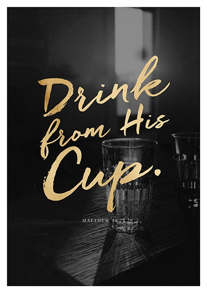 Poster s/w Gold - Drink