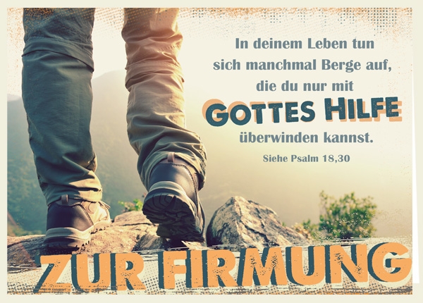 Doppelkarte - Zur Firmung - Nur mit Gottes Hilfe