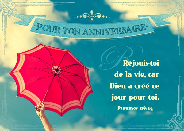 Postkarte - Pour ton anniversaire