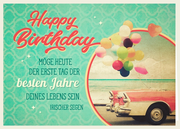 Doppelkarte - Happy Birthday - Die besten Jahre