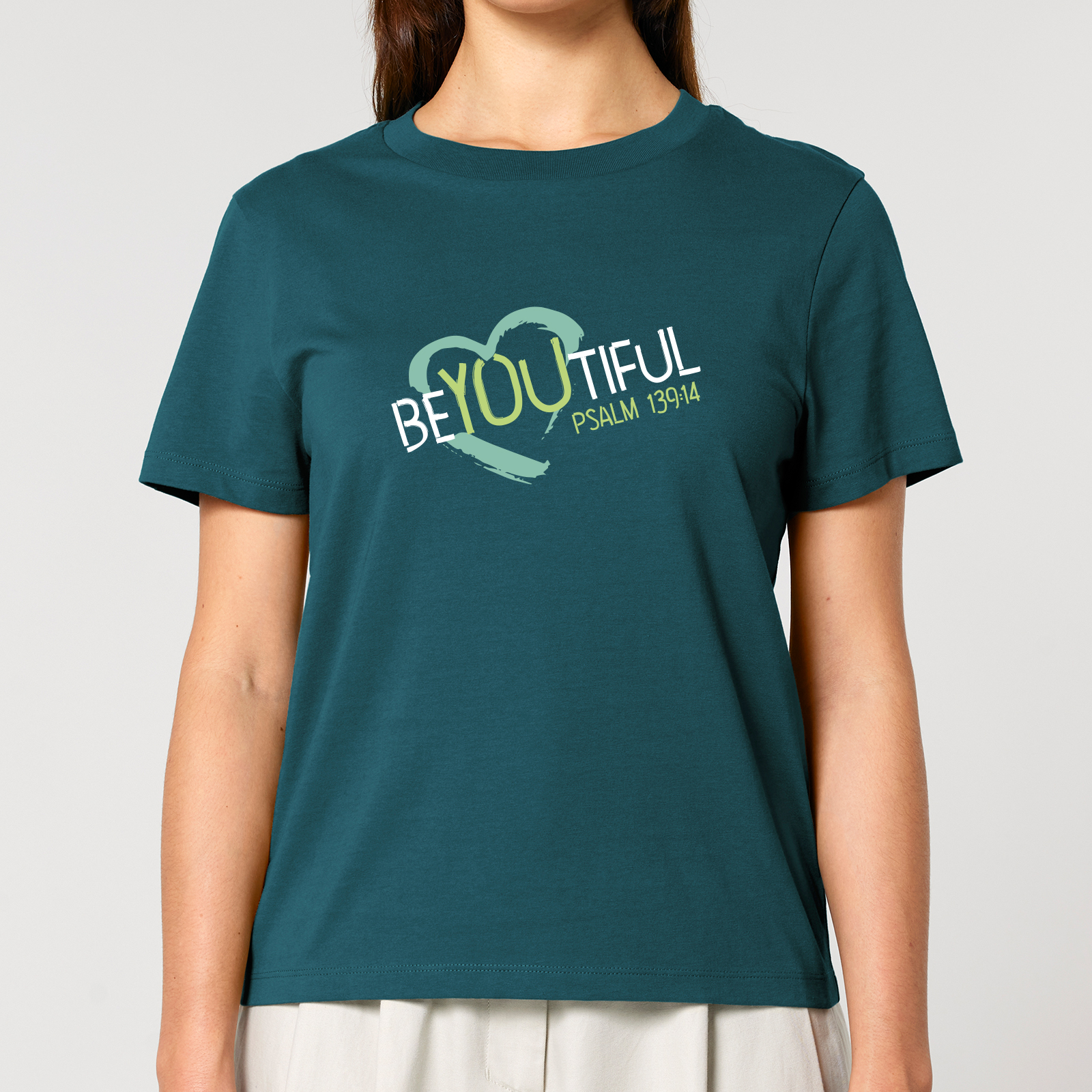 T-Shirt beyoutiful (petrol)-S