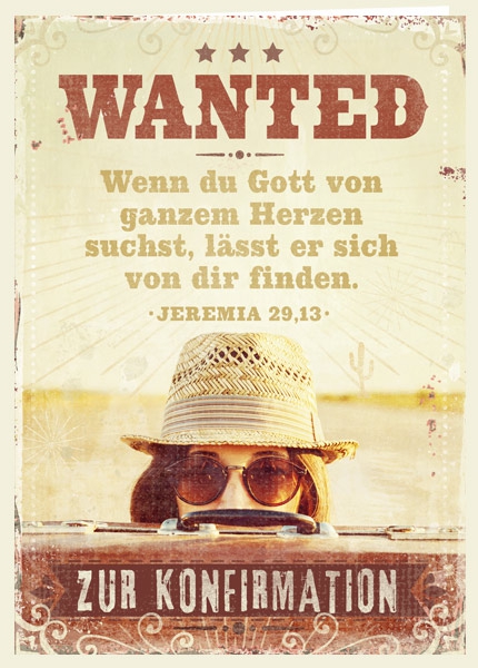 Doppelkarte - Zur Konfirmation - Wanted