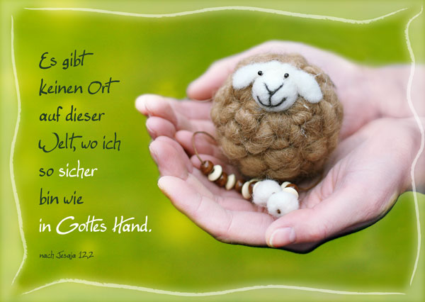 Postkarte - In Gottes Hand