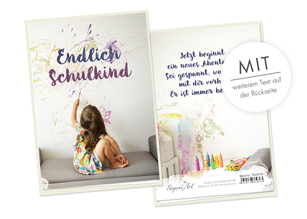 Faltkarte – Endlich Schulkind (Farbe)