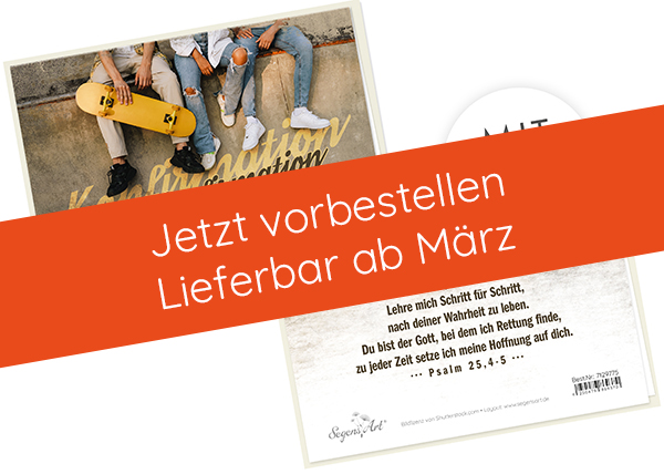 Faltkarte – Zur Konfirmation – Mit Gott durchstarten (Skateboard)