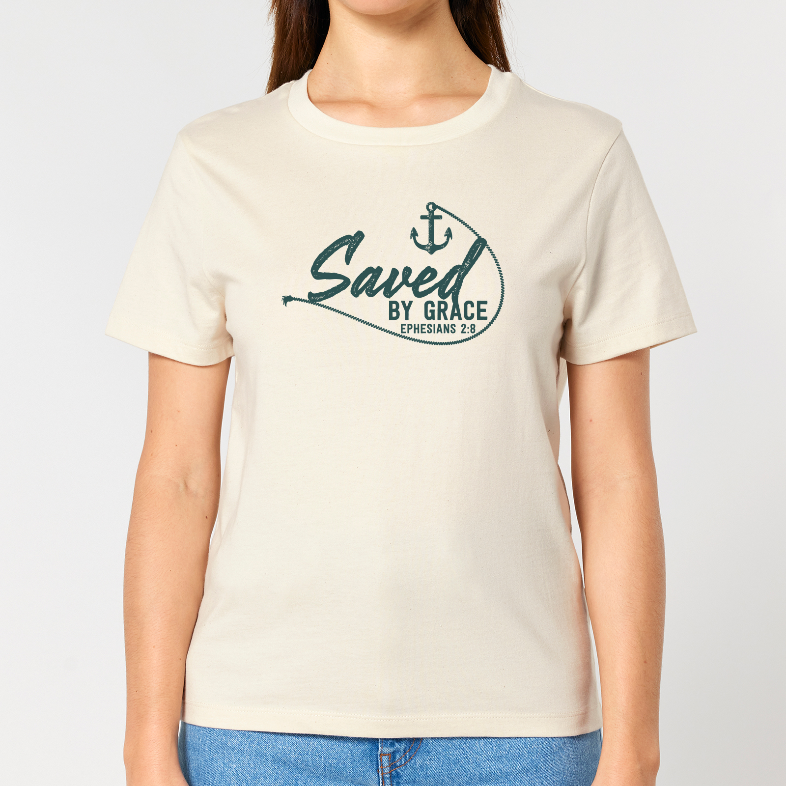 T-Shirt Saved (beige)-S