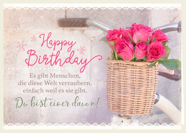 Doppelkarte - Happy Birthday - Die Welt verzaubern