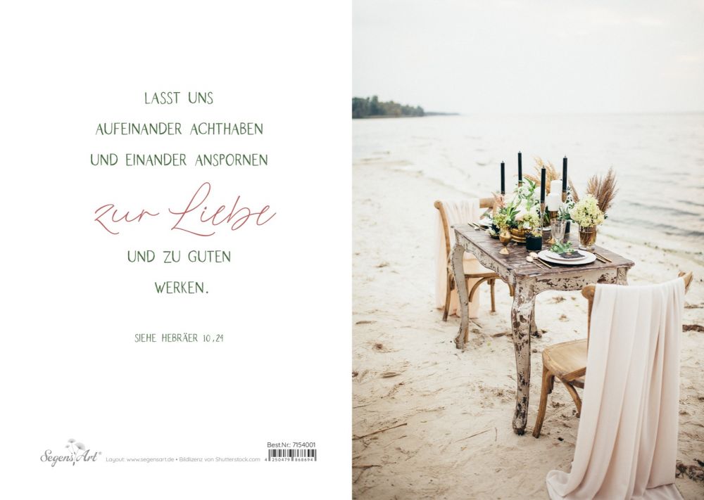 Urkunde – Hochzeit – Strand (Tisch)