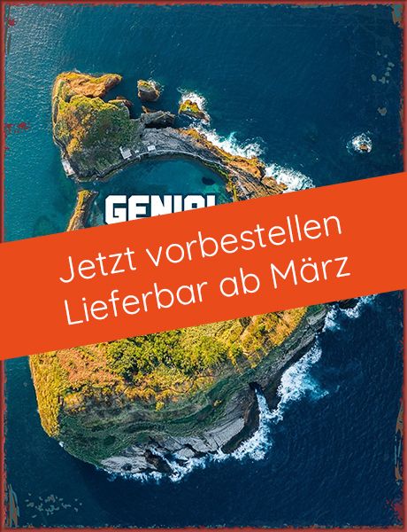 Metallschild groß – Genial (Insel)