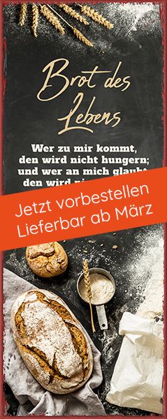 Metallschild lang – Brot des Lebens