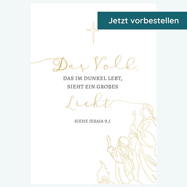 XL-Postkarte Big Blessing Gold – Das Volk