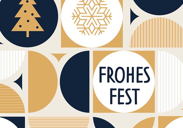 Mini – Frohes Fest (beige blau)