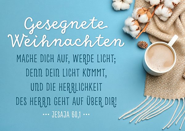 Postkarte – Gesegnete Weihnachten - Werde Licht