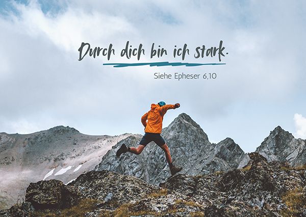 Postkarte – Durch dich bin ich stark