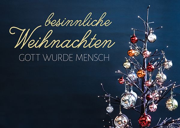 Postkarte – Besinnliche Weihnachten (Baum)