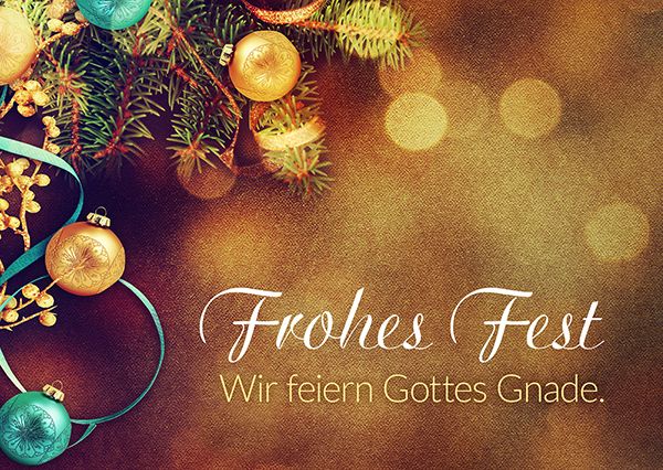 Postkarte - Frohes Fest - Gottes Gnade