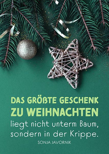 Postkarte - Das größte Geschenk zu Weihnachten