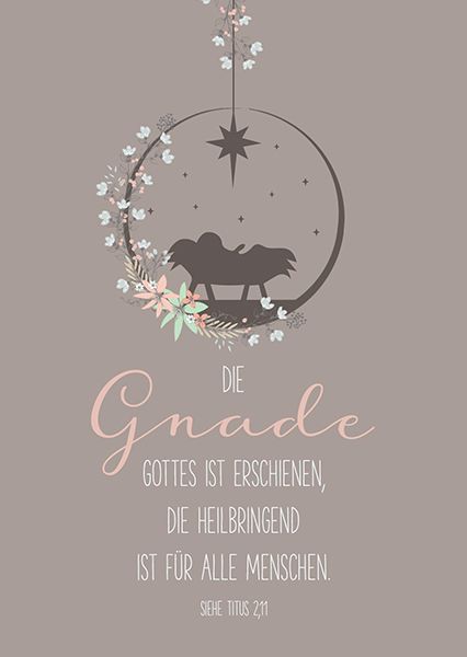 Postkarte – Gnade ist erschienen (Krippe)