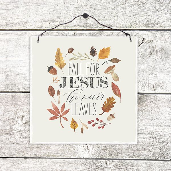 Holzschild quadratisch – Fall for Jesus