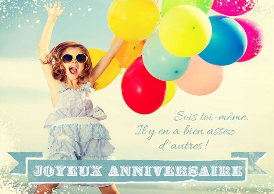 Postkarte Joyeux Anniversaire Segensart