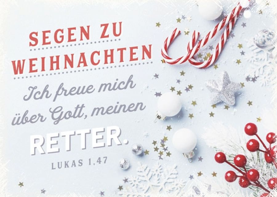 Postkarte - Segen zu Weihnachten (Retter) | SegensArt